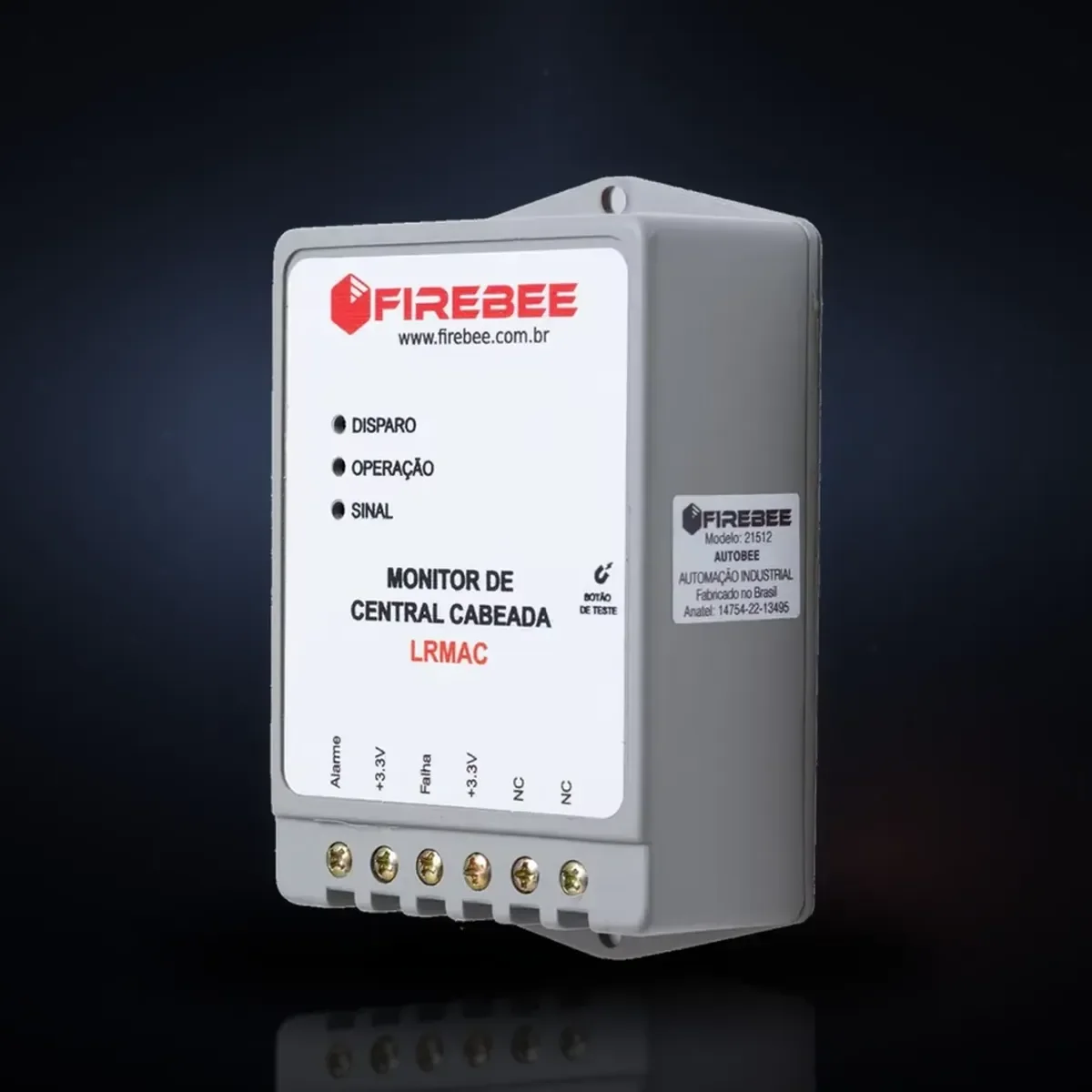 Monitor de Alertas para Central Cabeada DC — LRMAC — Firebee 21512